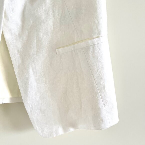 New Banana Republic Lina Linen Vest in White Size 6 - Picture 6 of 11